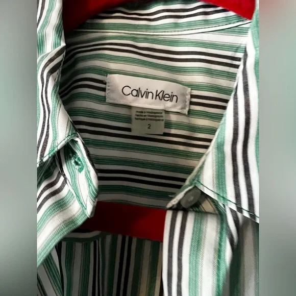 Calvin Klein boyfriend button down dress size 2 - Picture 2 of 7